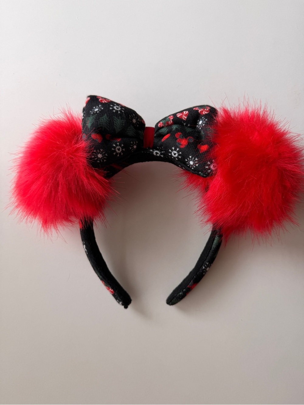 Disney Christmas Pom Pom Ear Headband
